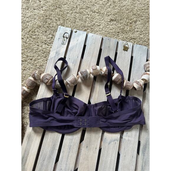 CUUP The Balconette Purple Mesh Bra, 34B - Picture 2 of 3